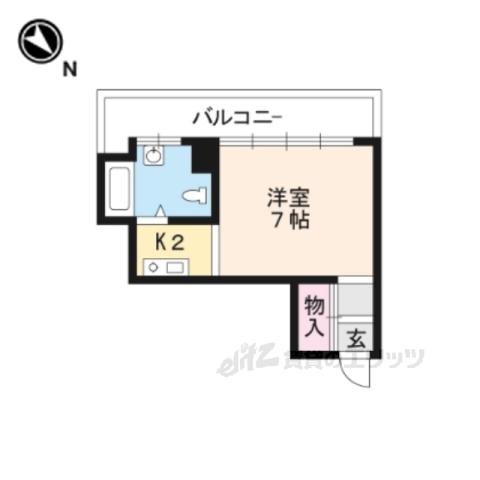中央2丁目小堀マンション(1K/6階)の間取り写真