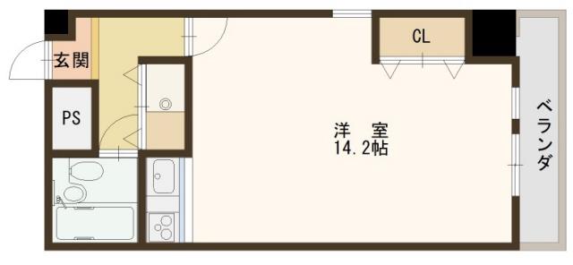 クリーンピア姫路土山(ワンルーム/6階)の間取り写真