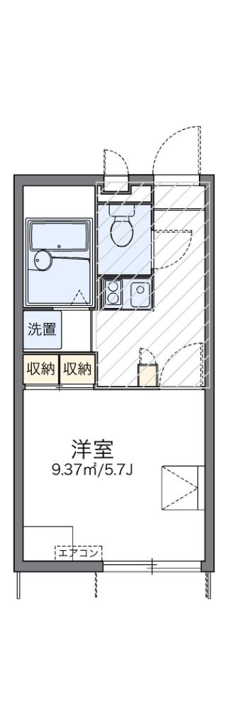 レオパレスセルリアン(1K/1階)の間取り写真