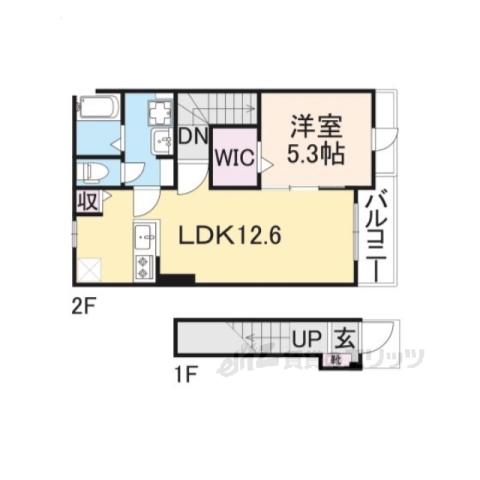 L・FRONT 雅(1LDK/2階)の間取り写真