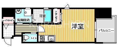BLANC TOUR HAKATA(ワンルーム/2階)の間取り写真