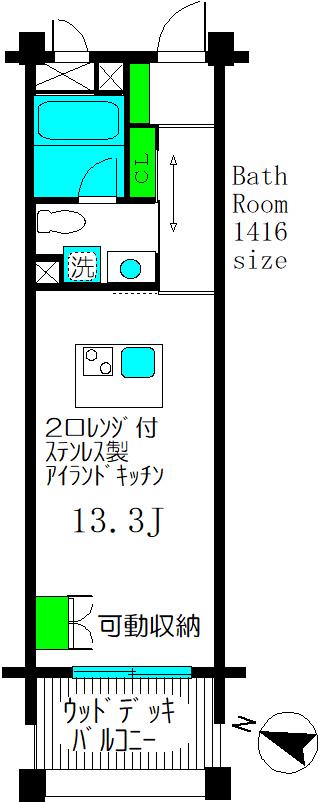 東京メトロ丸ノ内線 方南町駅 徒歩4分 7階建 築22年(ワンルーム/3階)の間取り写真