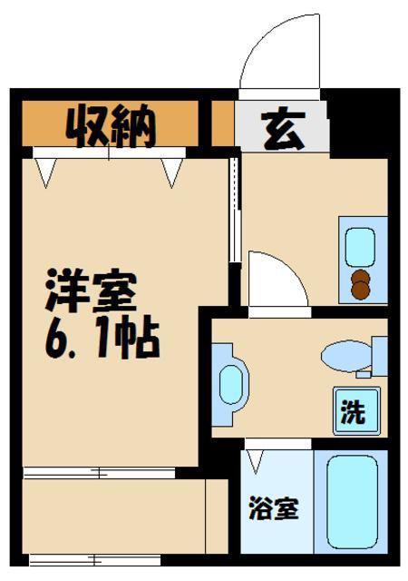 フォセット上北沢(1K/3階)の間取り写真