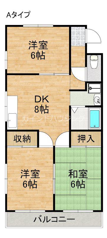 サンヴェール(3DK/3階)の間取り写真