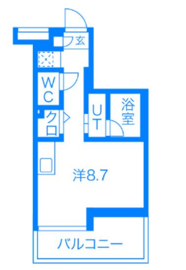 マテリア横浜ノース(ワンルーム/3階)の間取り写真
