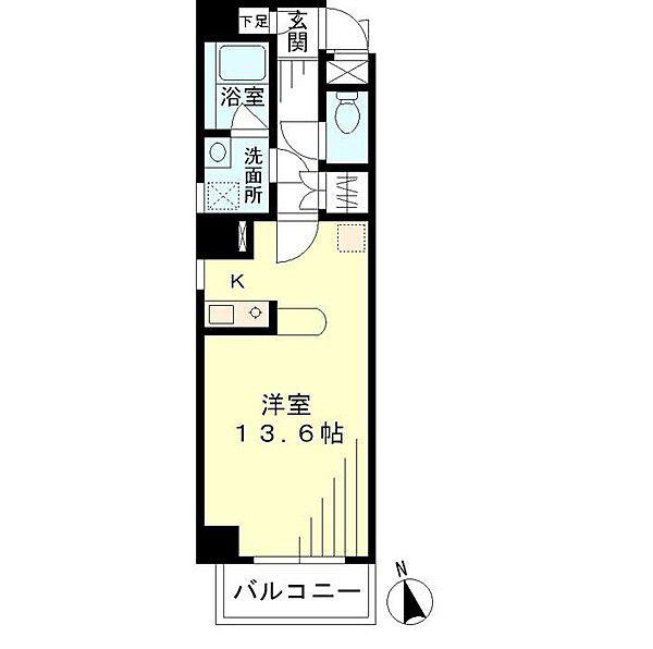 グランディール広尾(ワンルーム/2階)の間取り写真