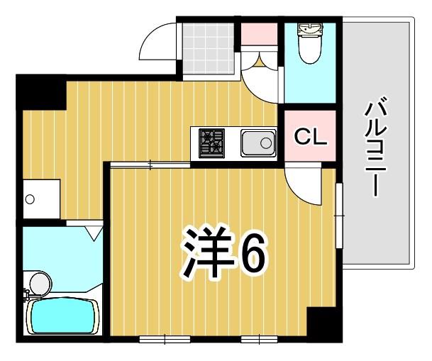 ベハークリッヒハイム(1K/3階)の間取り写真