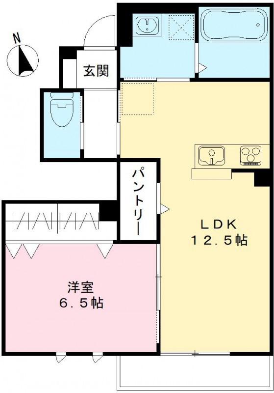 ソレイユ・ル・バン清水(1LDK/1階)の間取り写真
