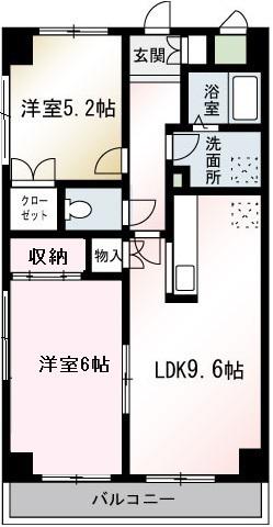 アンシャンテ朝霞台(2LDK/3階)の間取り写真
