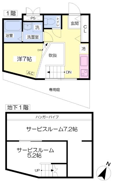 CASA DE LEON(ワンルーム/1階)の間取り写真