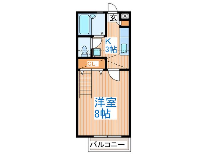 小野ハイツ(1K/1階)の間取り写真