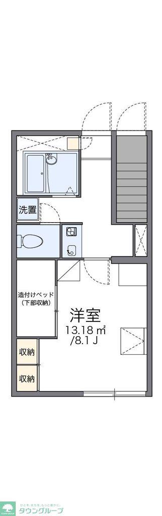 レオパレス山栄アビタ(1K/1階)の間取り写真