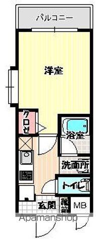 アクシス学研都市(1K/3階)の間取り写真