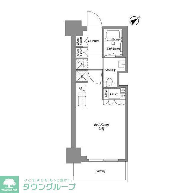 レックスガーデン横浜反町公園(ワンルーム/8階)の間取り写真