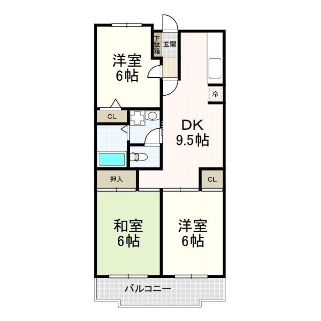 ウインダム宮前(3LDK/5階)の間取り写真