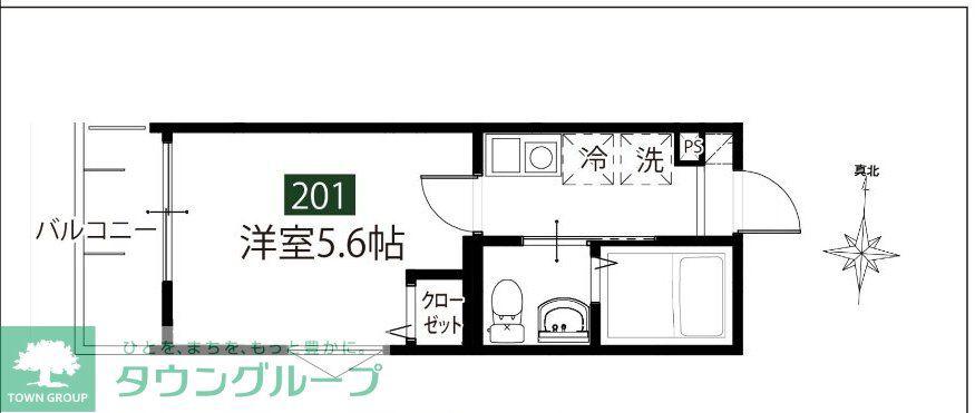 MELDIA西青木1丁目NO.3(1K/2階)の間取り写真