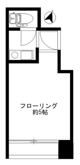 オリエント赤坂モートサイド(ワンルーム/6階)の間取り写真