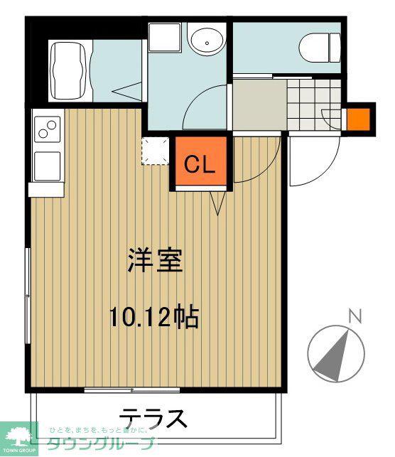 川越市砂新田(ワンルーム/1階)の間取り写真