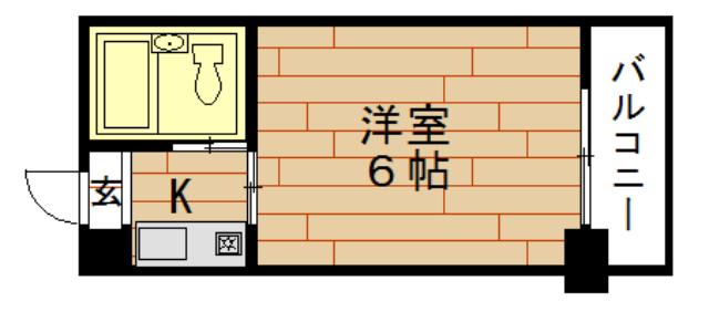 レアレア九条51番館(ワンルーム/8階)の間取り写真