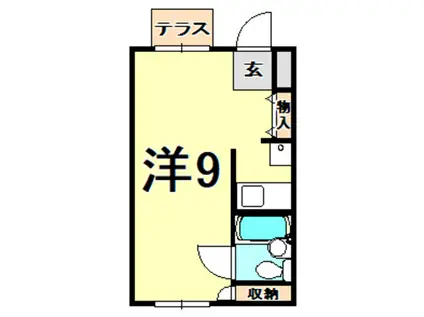 窪井ビル(ワンルーム/4階)の間取り写真