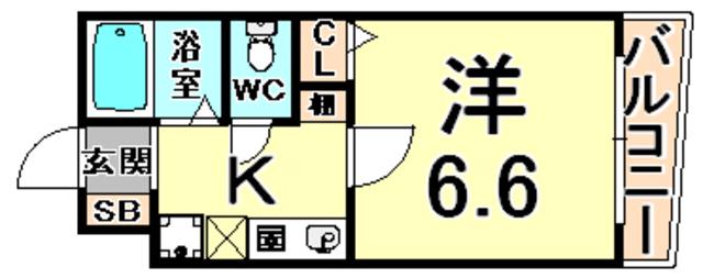セントラル1501(1K/3階)の間取り写真