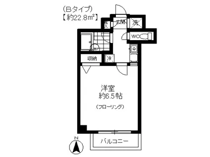 ユーフローラ(1K/11階)の間取り写真