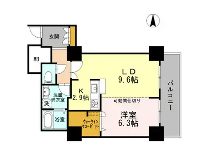 品川シーサイドビュータワーI(1LDK/10階)の間取り写真