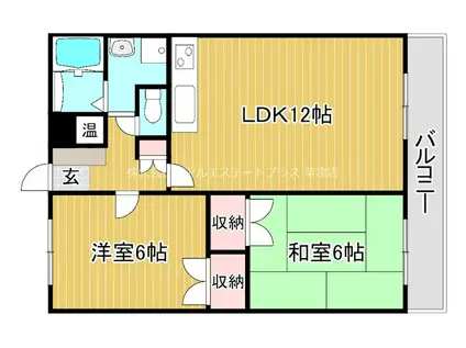 アビタシオンコンフォール(2LDK/2階)の間取り写真