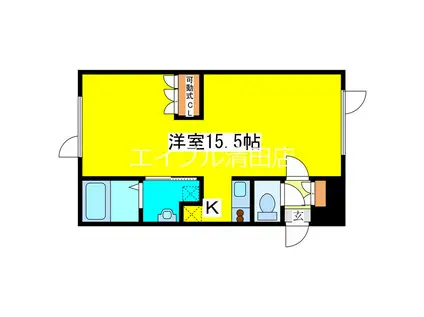 ル・フォート清田II(ワンルーム/3階)の間取り写真