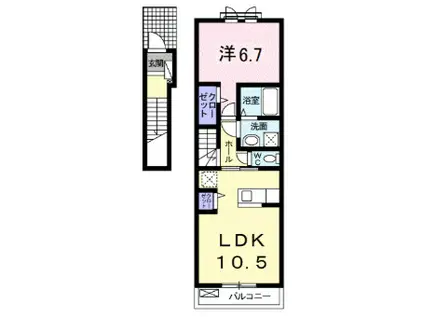 グランレジェンドIII(1LDK/2階)の間取り写真