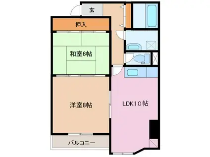 リアライズ千歳(2DK/7階)の間取り写真