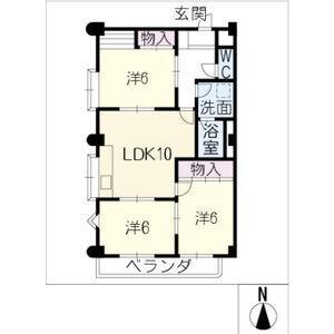 リヒテン山崎(3LDK/2階)の間取り写真