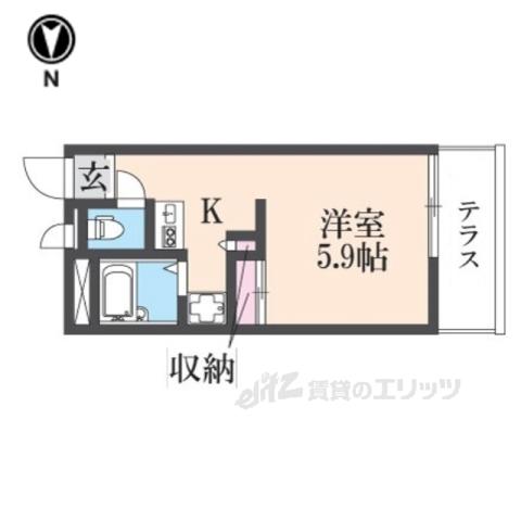 レオパレスエスパシオ21A(1K/3階)の間取り写真