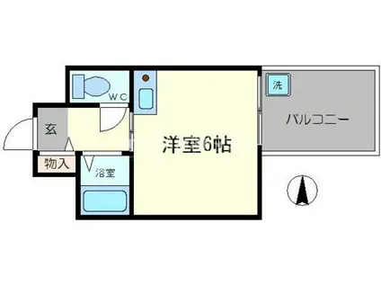 サンキャドマスミナミ堀江(ワンルーム/7階)の間取り写真