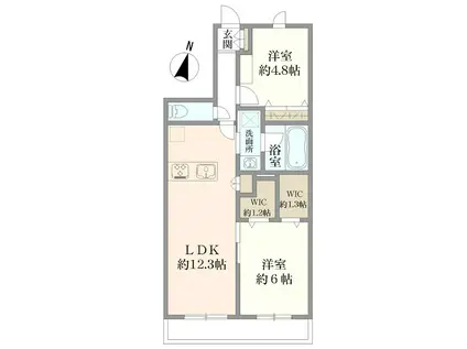 カーサ・アデール(2LDK/1階)の間取り写真