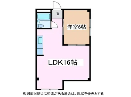 メゾン・ド・渚(1LDK/2階)の間取り写真