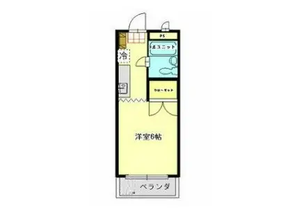 レイクサイドヒル(1K/1階)の間取り写真