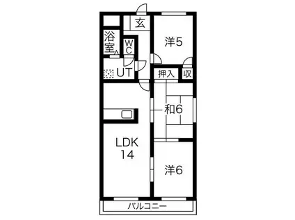 メゾンシャンポール(3LDK/1階)の間取り写真