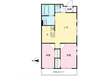 GATO大崎 ガト大崎(2LDK/3階)の間取り写真