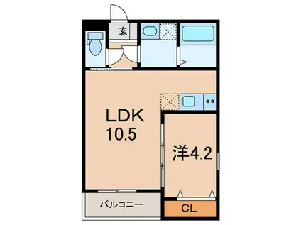 ジーメゾン明石東二見(1LDK/2階)の間取り写真