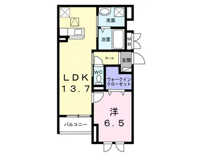 サニーレジデンス鷺洲A(1LDK/1階)の間取り写真