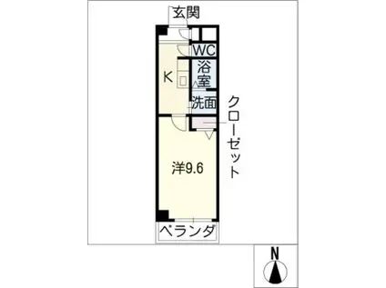 リバージュA(1K/1階)の間取り写真