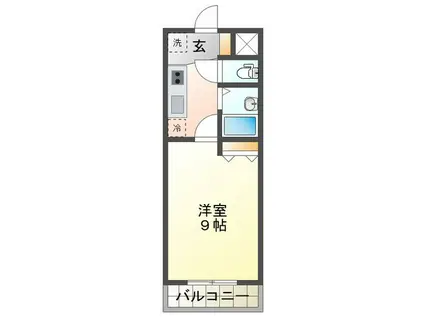 SOPHIA河芸(1K/2階)の間取り写真