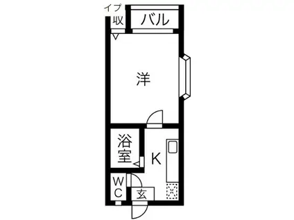 TYK 名駅南(1K/2階)の間取り写真