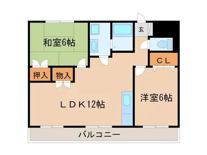 ソレイユ千(3DK/2階)の間取り写真