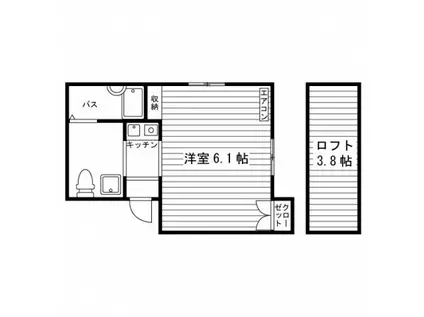 マ・ピエス百合ヶ丘参番館(1K/1階)の間取り写真