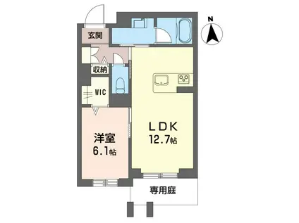 ヴィラ・ルミエール(1LDK/1階)の間取り写真