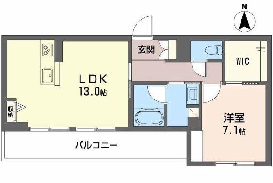 TERRACE米ケ袋(1LDK/3階)の間取り写真