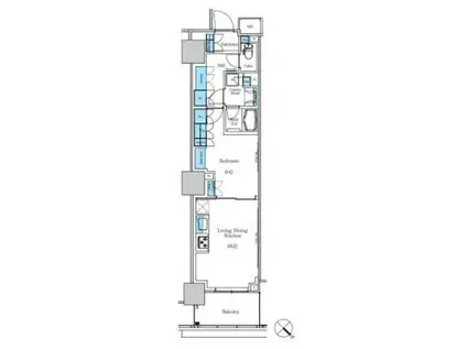 パークアクシス滝野川ラ ブリーズ(1LDK/1階)の間取り写真