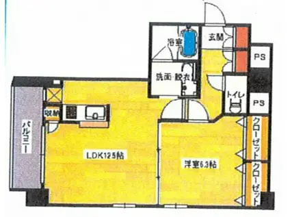 MARIONETTE VII(1LDK/1階)の間取り写真